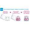 Lot de 2 sucettes en silicone Comfort rose et parme (0-2 mois)  par MAM